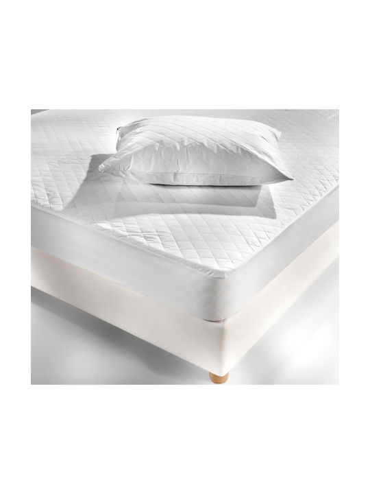 La Luna Luxurious Pillowcase Set with Envelope Cover Quilted White 50x70cm.