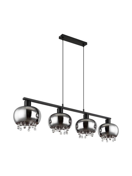 Globo Lighting Suspendat Candelabru pentru 4 Becuri E27 Negru