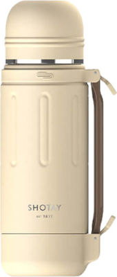 Φορητό Παγούρι-θερμός Glass Thermos Stainless Steel / Plastic White 1.2lt