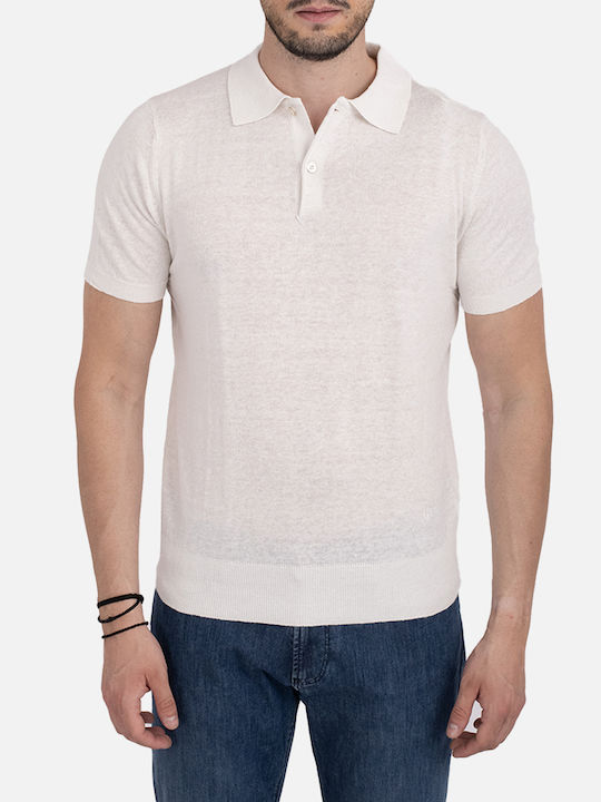 Conte Of Florence Herren Kurzarmshirt Polo White