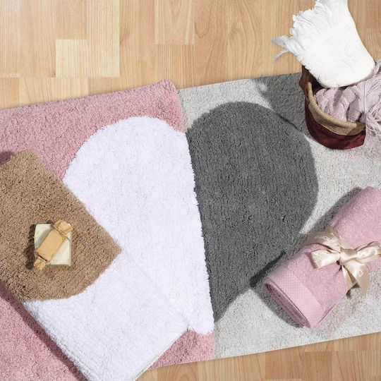 Das Home Covoraș de Baie Bumbac 0678 420750800678 White, Pink 50x80buc