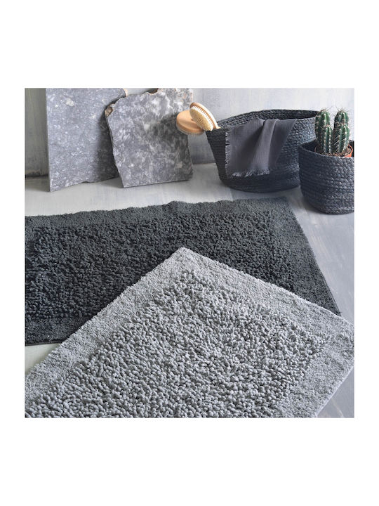 Rythmos Bath Mat Cotton Rimmon 120-137-021 Gray 60x90cm