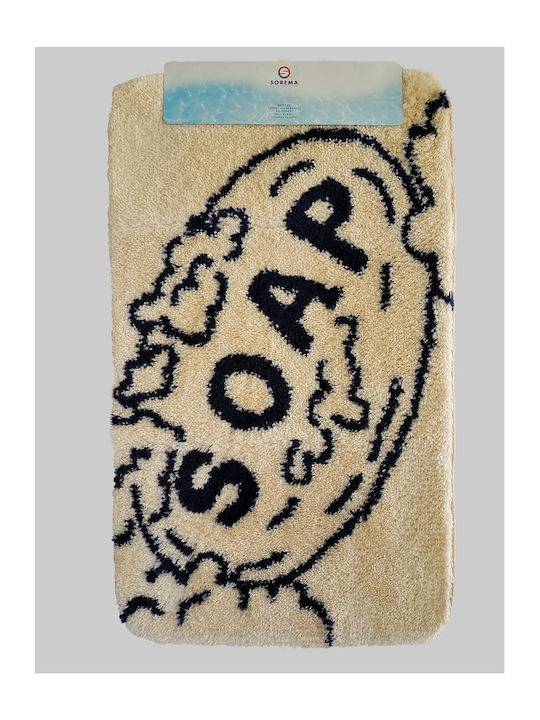 Sorema Πατάκι Μπάνιου Soap Εκρού 60x100εκ.