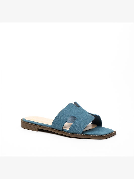 Athenais Damen Flache Sandalen in Blau Farbe