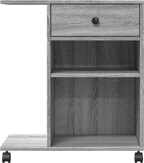 Suport pentru imprimantă cu rotile, gri Sonoma, 60x40x68.5 cm, 840644, gri