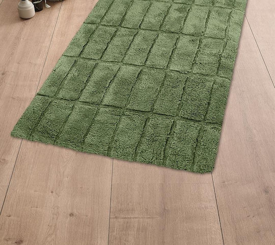 Kleine Wolke Bath Mat Cotton Tiles 9176612360 Green 60x100cm