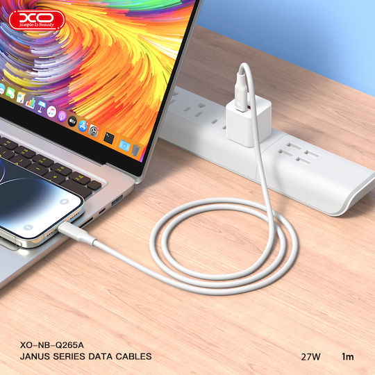 XO Nb-q265a USB-C to Lightning Cable 27W White 1m 16.005.0305