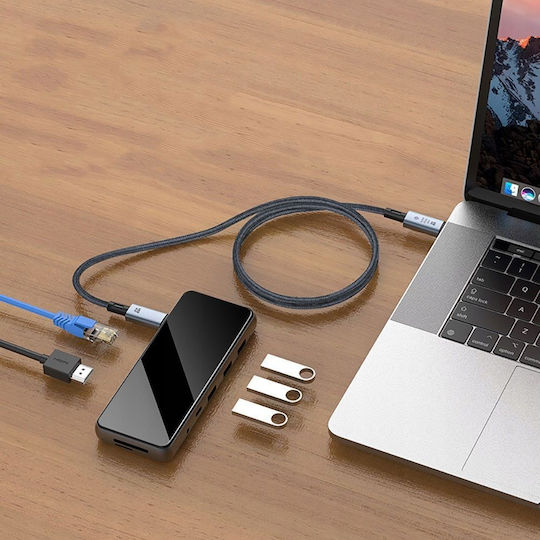 Tech-Protect Ultraboost USB 4 Video Cable USB-C Male - USB-C 240W PD Grey 1m