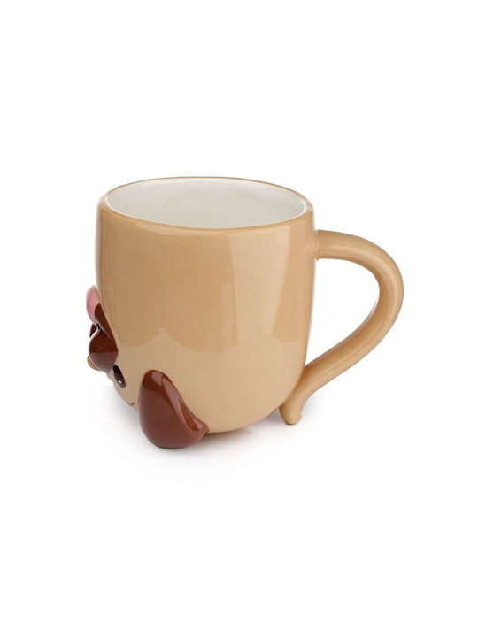 Puckator Upside Down Becher Keramik Beige 550ml
