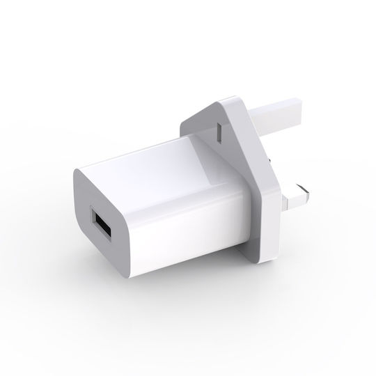 XO Φορτιστής Χωρίς Καλώδιο με Θύρα USB-A Λευκός (L99 UK)