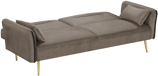 Flick Dreisitzer Sofa Bett Braun 211x87x81cm