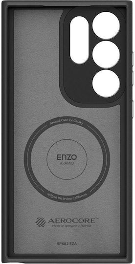 Spigen Enzo Aramid Back Cover Aramid Fiber Μαύρο (Galaxy S24 Ultra)