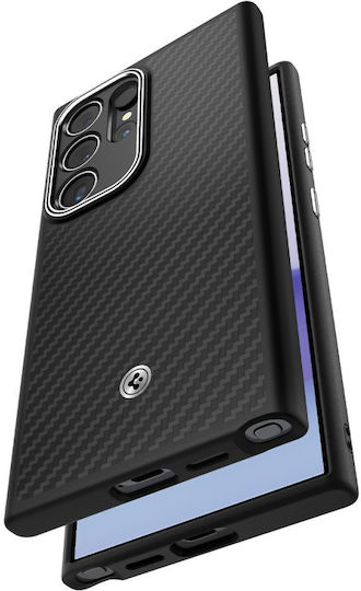 Spigen Enzo Aramid Back Cover Aramid Fiber Μαύρο (Galaxy S24 Ultra)