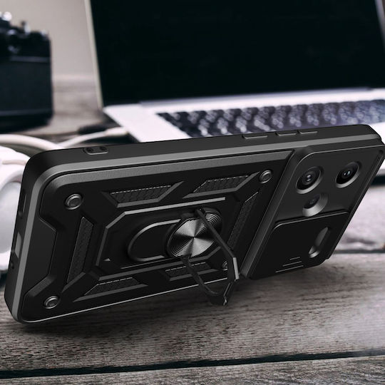 Techsuit Camshield Back Cover Πλαστικό / Σιλικόνης Μαύρο (Xiaomi Redmi Note 13 Pro+ - Techsuit CamShield Series)