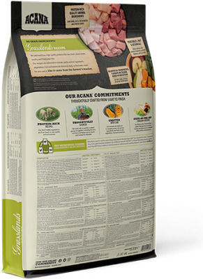 Acana Grasslands 11.4kg Dry Food for Dogs Grain Free with and with Lamb / Duck / Turkey / Fish / Salmon / Vegetables