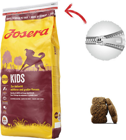 Josera Kids 12.5kg Dry Food Gluten-Free for Puppies with Meat, Poultry and Rice