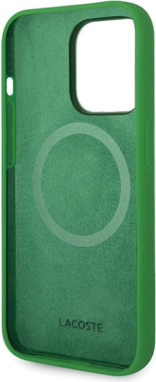 Lacoste Silicone Magsafe Back Cover Plastic Green (iPhone 15 Pro Max)