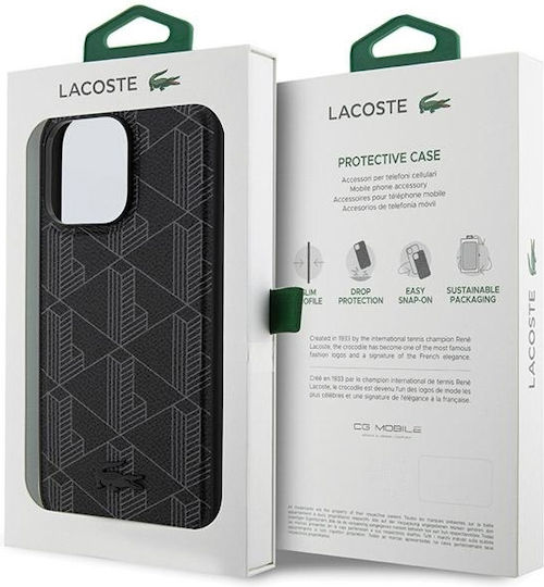 Lacoste Blend Monogram Magsafe Back Cover Plastic Black (iPhone 15 Pro Max)