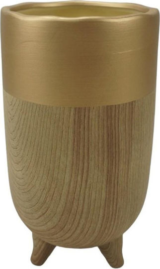 Oriana Ferelli Ceramic Vase Gold Natural 15x27cm