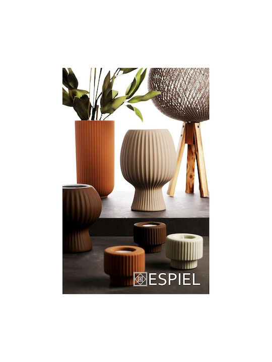 Espiel Decorative Vase Orange 12x12x23.8cm