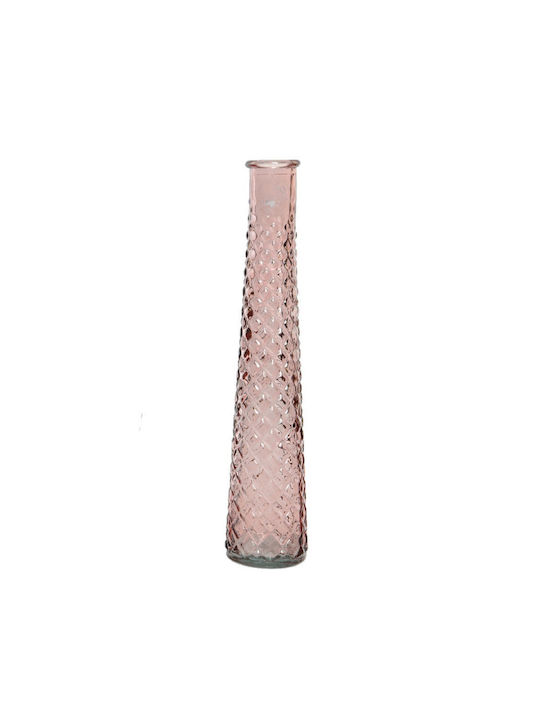 Kaemingk Διακοσμητικό Βάζο Glas Rosa 7x7x32cm 1Stück