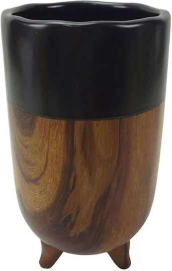 Oriana Ferelli Glass Vase Black 15x27cm