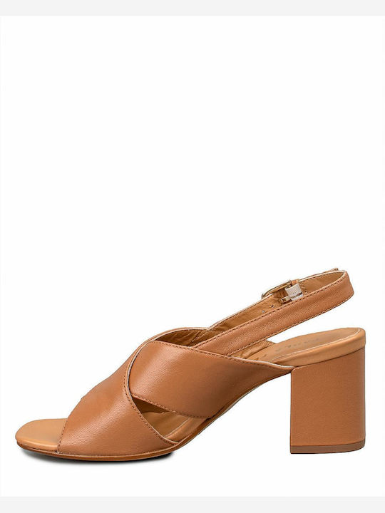 Paola Ferri Leather Women's Sandals Brown