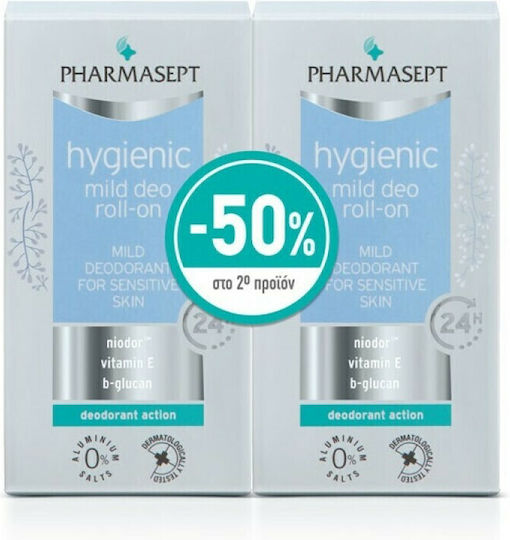Pharmasept Hygienic Mild Дезодорант 24h Рол-он Без Алуминий 2x50ml