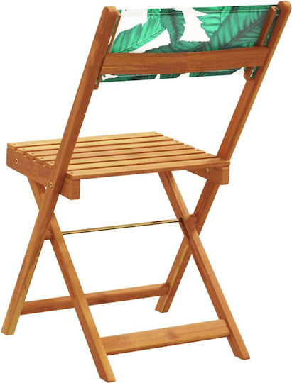 Outdoor Chair Wooden Masif Akakiaia 2pcs 38x32.5x85cm