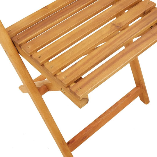 Outdoor Chair Wooden Masif Akakiaia 2pcs 38x32.5x85cm