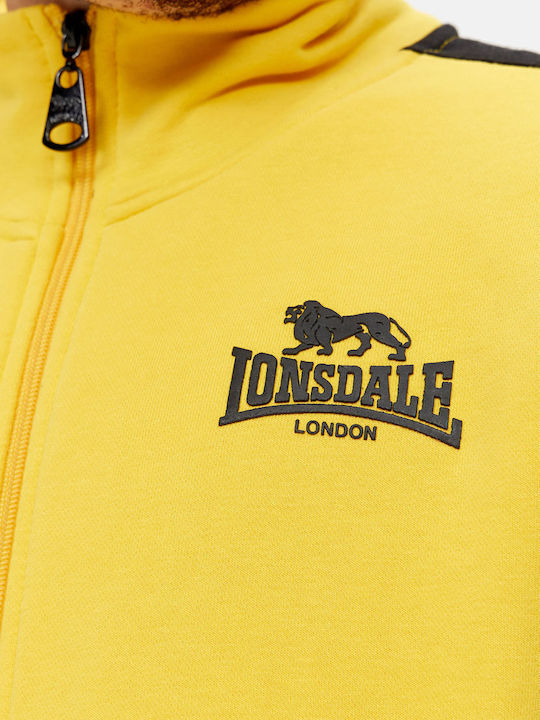 Ανδρικό Σετ Βαμβακερό Φόρμα & Ζακέτα Lonsdale Beickerton Slim Fit Yellow Black