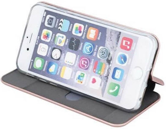 Smart Diva Back Cover Δερμάτινο Μαγνητικό Ροζ Χρυσό (Realme C55)