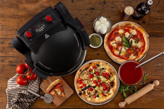 Ariete Pizzeria Italiana Pizzabäcker 2300W mit Kapazität 8Es Schwarzer