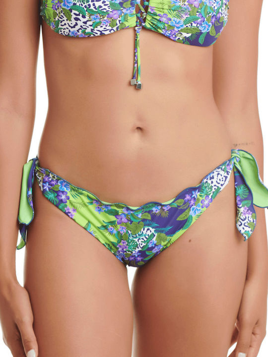 Bikini Slip mit Schnürchen Multicolour