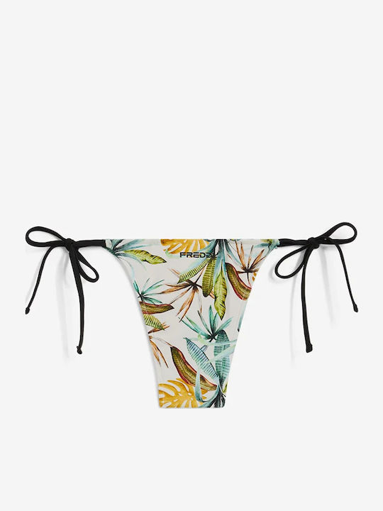 Bikini Slip με Κορδονάκια Multicolor