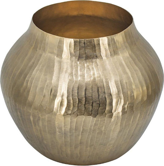 Artekko Βάζο Αλουμινίου Layer Χρυσό Φ34xΥ29cm