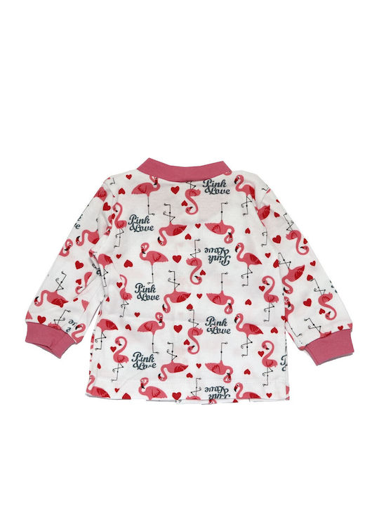 Kids Sweatshirt Cardigan White
