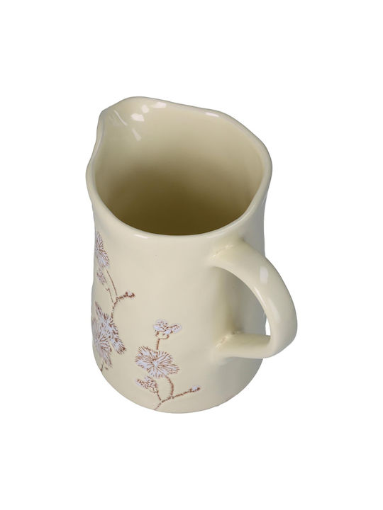 ArteLibre Decorative Vase Ecru 20.5x13.5x21.5cm