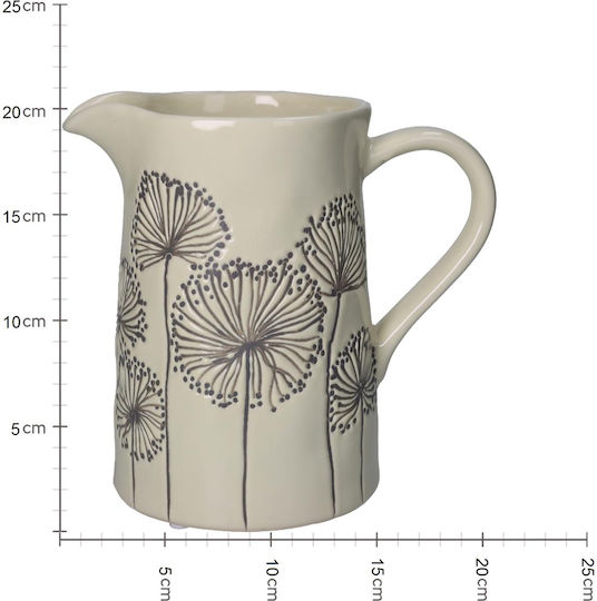 ArteLibre Διακοσμητικό Βάζο Keramik Ecru 20.5x13.5x21.5cm 1Stück