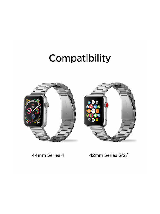 Spigen Modern Fit Λουράκι Ανοξείδωτο Ατσάλι Ασημί (Apple Watch 44/45/46mm/Ultra 49mm)