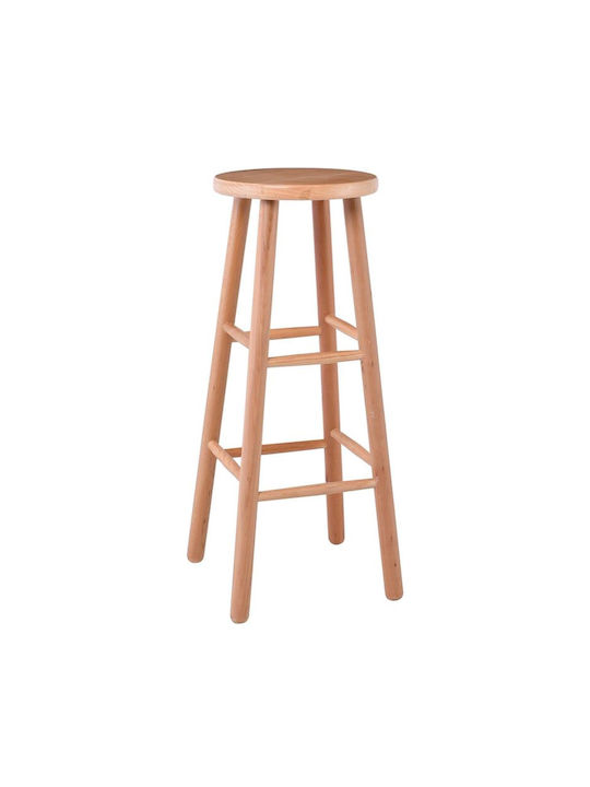 Stools Bar Wooden Οξυά Brown 1pcs 33x33x77cm