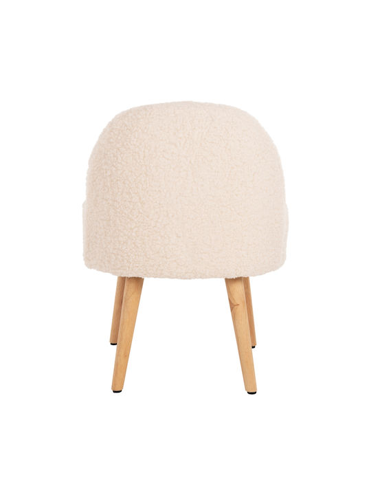 Stool For Living Room with Backrest Wooden Yasmine Graphite 47x46x64cm