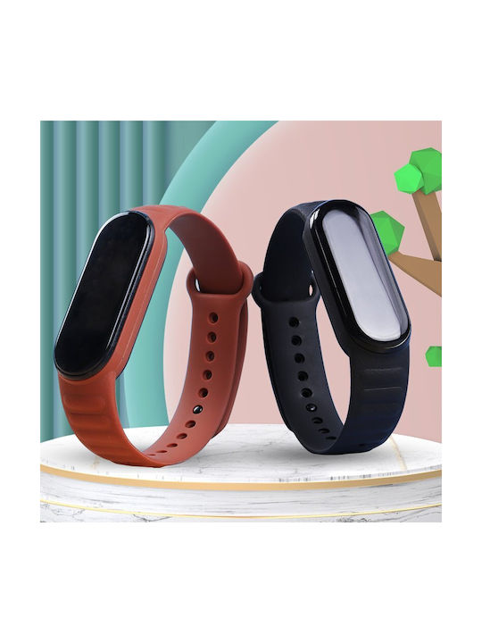 Hurtel Λουράκι Σιλικόνης Μαύρο (Mi Smart Band 5/Mi Smart Band 6)