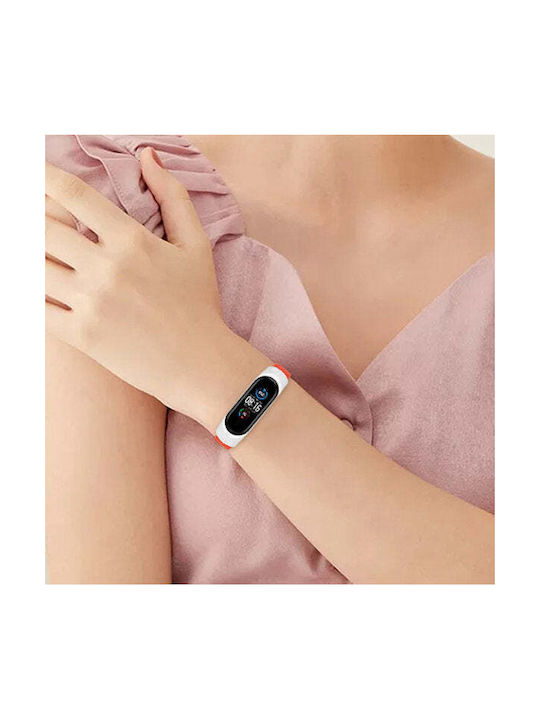 Hurtel Fabric Curea Tesatura Roșu (Mi Smart Band 5/Mi Smart Band 6)