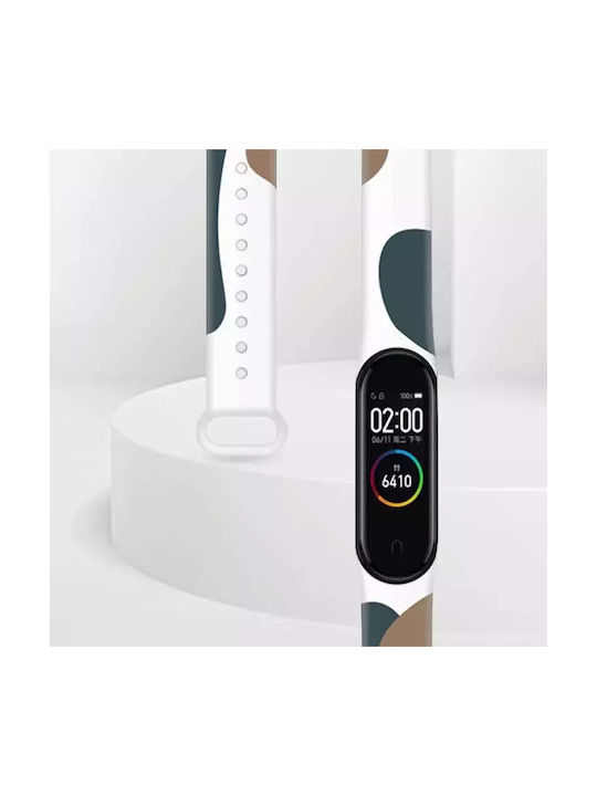 Hurtel Moro Strap Silicone with Pin Camo Black (13) (Mi Band 3/Mi Smart Band 4)