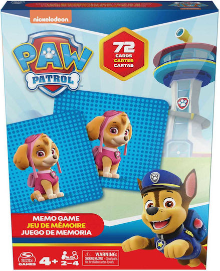 Επιτραπέζιο Παιχνίδι Paw Patrol: Memo Game για 2-4 Παίκτες 4+ Ετών (EN) Spin Master
