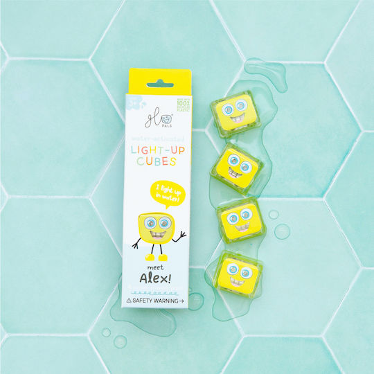 Sensory Light-up Toy Alex Glo Cube Yellow