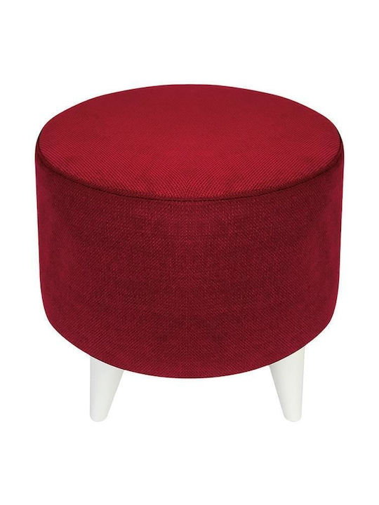 Stool For Living Room Upholstered with Fabric Burgundy 40x40x40cm