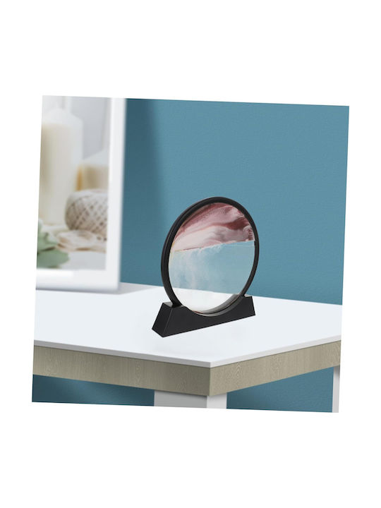 Home Office Decor Hourglass Shape Glass Sand 3d 26x27 Cm Burgundy Black
