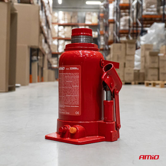 AMiO Hydraulic Bottle Jack with Lifting Capacity up to 23.5cm and Weight Capacity up to 12 Tons